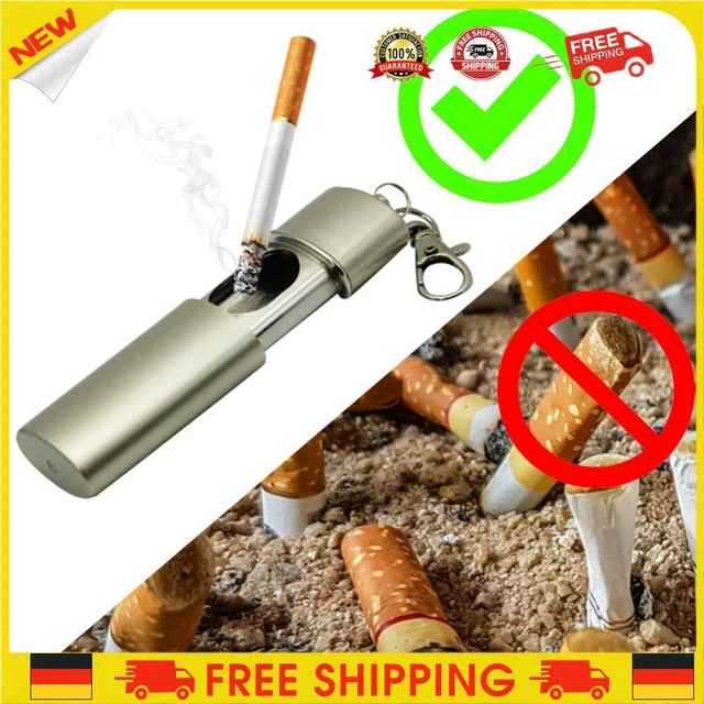 ❥ Portacenere ABS portacenere ABS portaceneri per fumatori con portachiavi (oro)