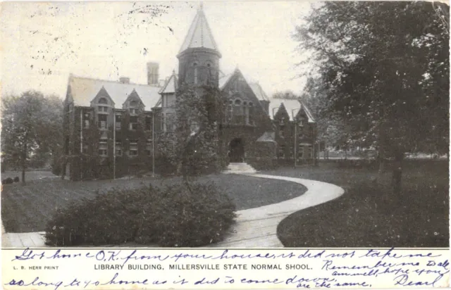 Pennsylvania Library Building Millersville State Normal School Postcard
