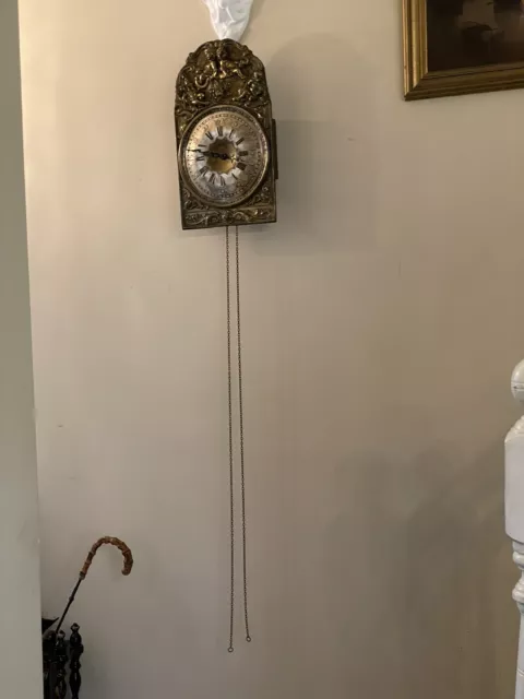 A Rare & Beautiful French Comtoise Wall Clock.(interior Design Piece) 2