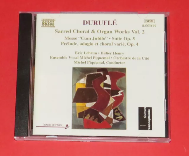Durufle - Sacred choral & organ works - Vol. 2 (M. Piquemal) -- CD / Klassik