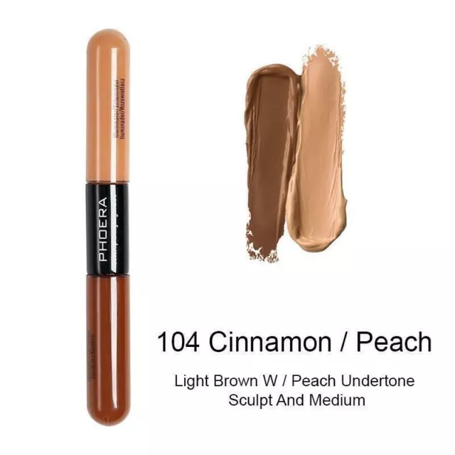 PHOERA Sculpt & Highlight Concealer Foundation Shadow Stick Cinnamon/Peach 104