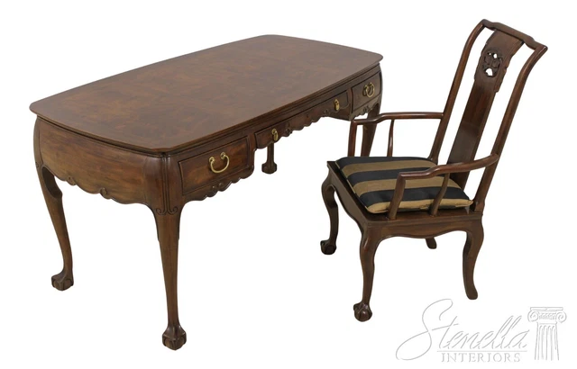 59142EC: DREXEL Chinese Chippendale Mid Century Modern Desk & Chair