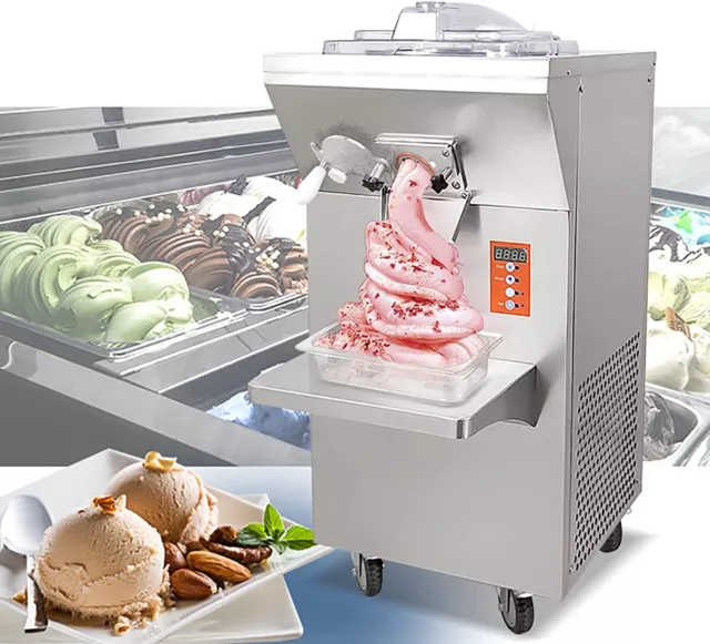 Commercial Vertical Gelato hard icecream machine Scoop ice cream maker 25-30L/ H