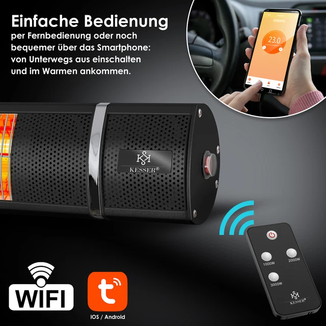 RETOURE Infrarot Heizstrahler 3000W Heizstrahler Quarzstrahler Terrassenheizer 6
