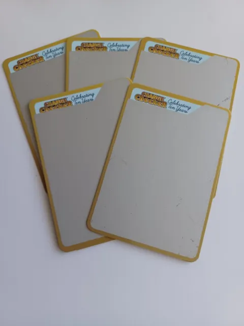 New 5 x Gold Change Checker Trading Cards. Unscratched (no coins)