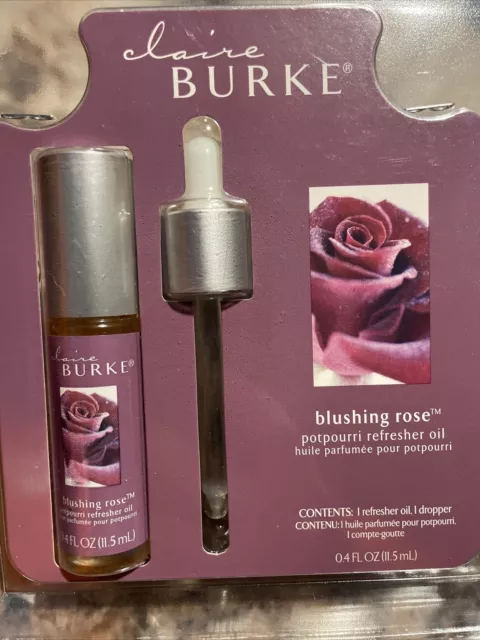 New Claire Burke Blushing Rose Potpourri Refresher Oil With Dropper 0.4 Fl Oz