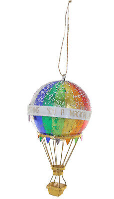 Cody Foster Rainbow Color Hot Air Balloon Ornament