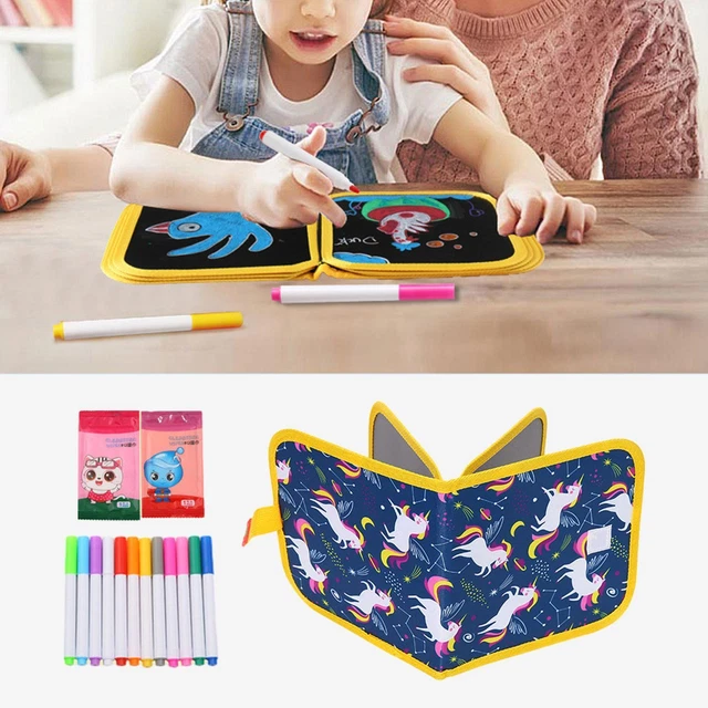 Kids Erasable Book Doodle Set Writing Painting Set Boys Girls Drawing Book