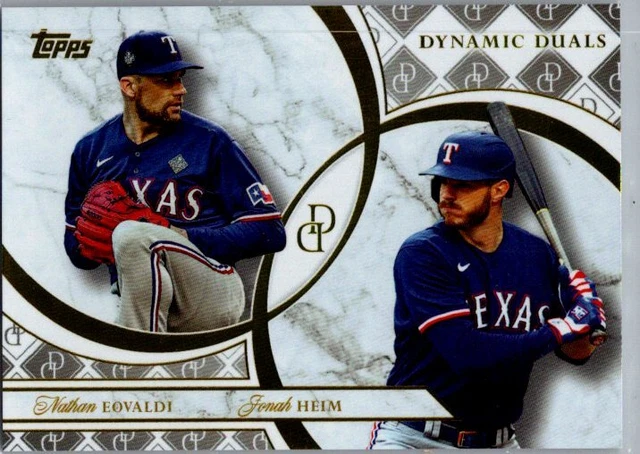 2024 TOPPS DYNAMIC Duals #10 Nathan Eovaldi/Jonah Heim Nuova Uscita ...