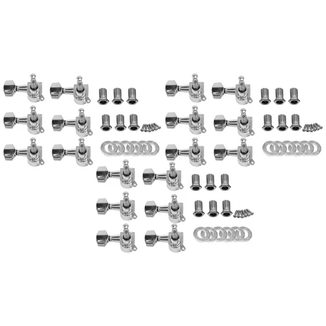 3Sners Machine Heads for Acoustic Electric Guitar Guitar Parts( Silver 6R ) Y7B3