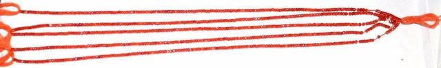 33cm Lose Strand Rot Saphir Zirkonia Edelstein 3mm Perlen Rondell Facettiert
