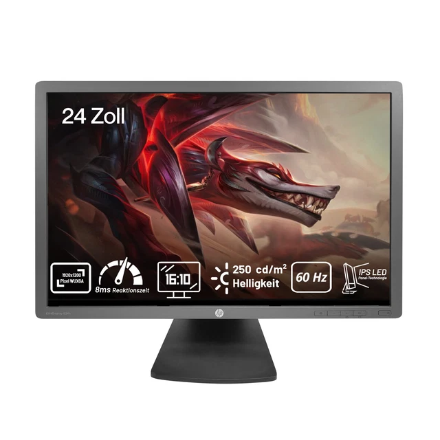 HP EliteDisplay E241i 24 Zoll IPS LED Monitor Computer-Bildschirm USB VGA