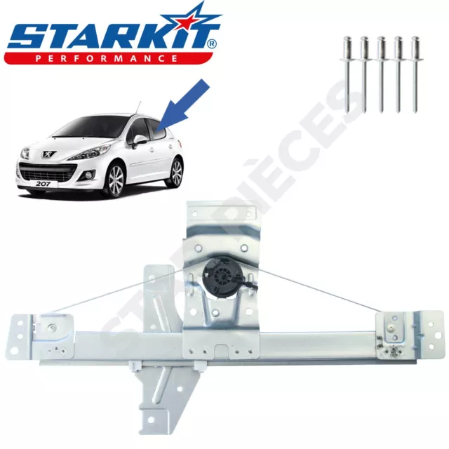 Mécanisme lève-vitre électrique arrière gauche PEUGEOT 207 06-14 5 PORTES