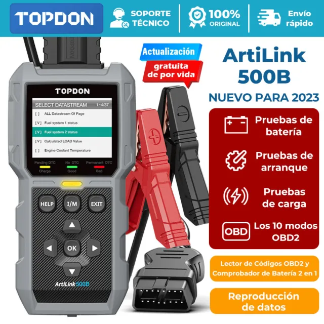 Dispositivo diagnostico auto professionale TOPDON AL500B scanner auto OBD2 12 V tester batteria TPMS