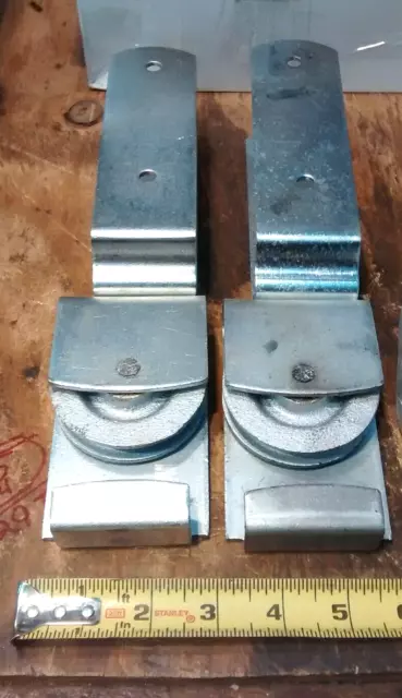 1 Pair - Sterling Heavy Duty Zinc Plated Steel Barn Shed Door Hangers Rollers