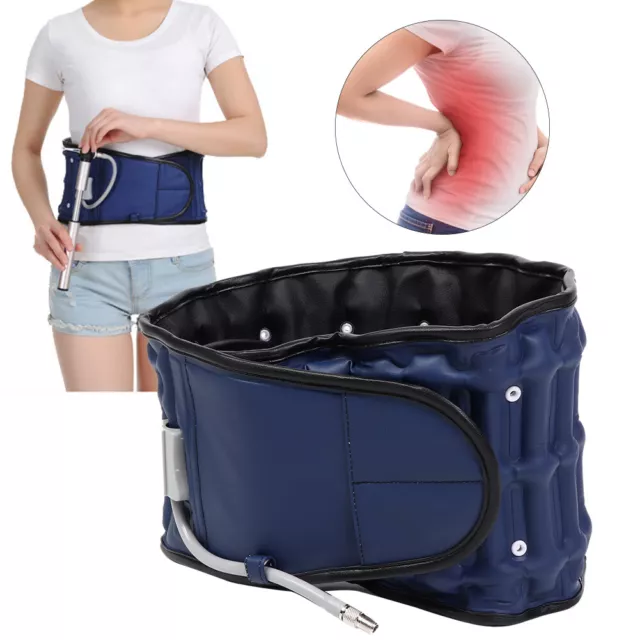 Inflatable Spinal Traction Waist Belt Air Lumbar Back Support Brace Protector MR