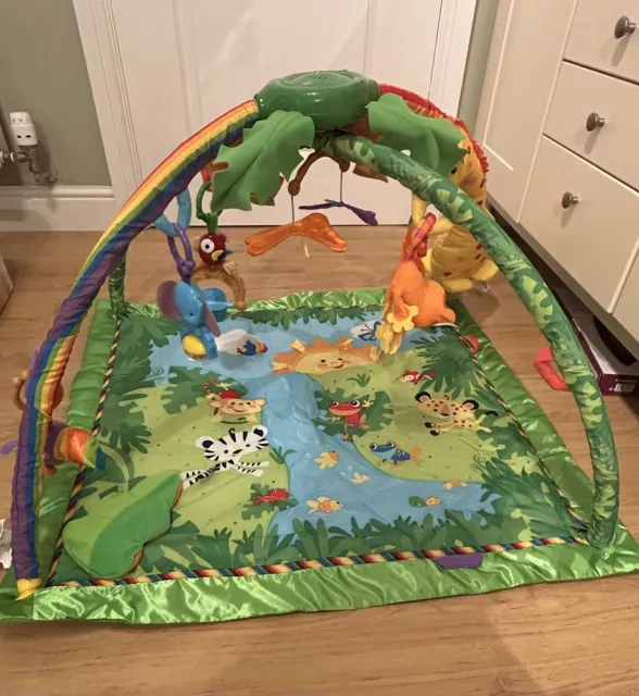 Fisher-Price Rainforest Music & Lights Deluxe Gym Baby Play Activity Mat