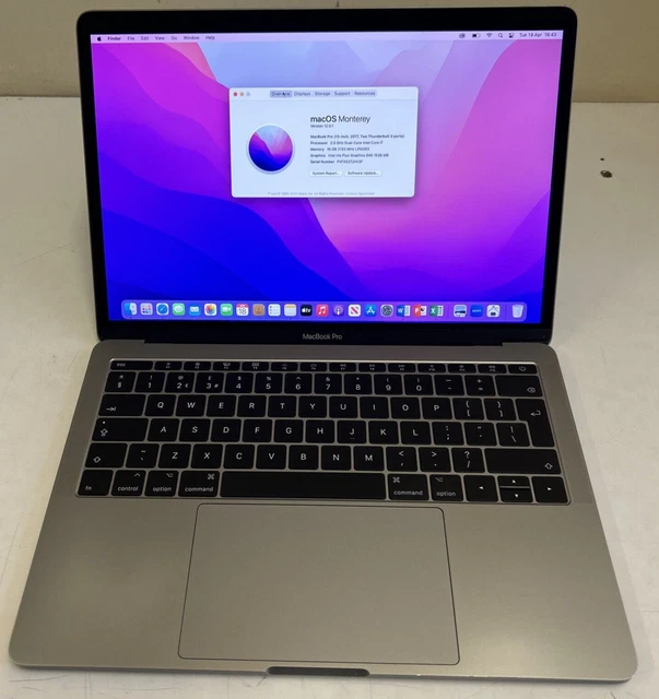 MacBook Pro 13.3'' 2017 2.5GHz  i7, 16GB/256GB SSD - Space Grey - A1708