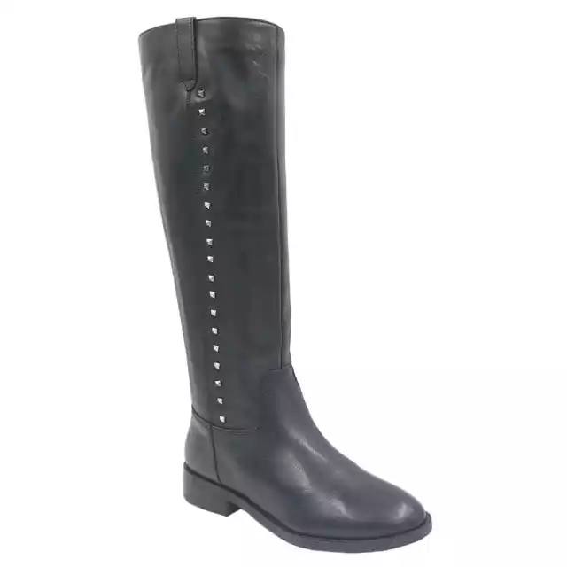 Marc Fisher Women Knee High Riding Boots Secrit Sz US 6W Wide Calf Black Leather