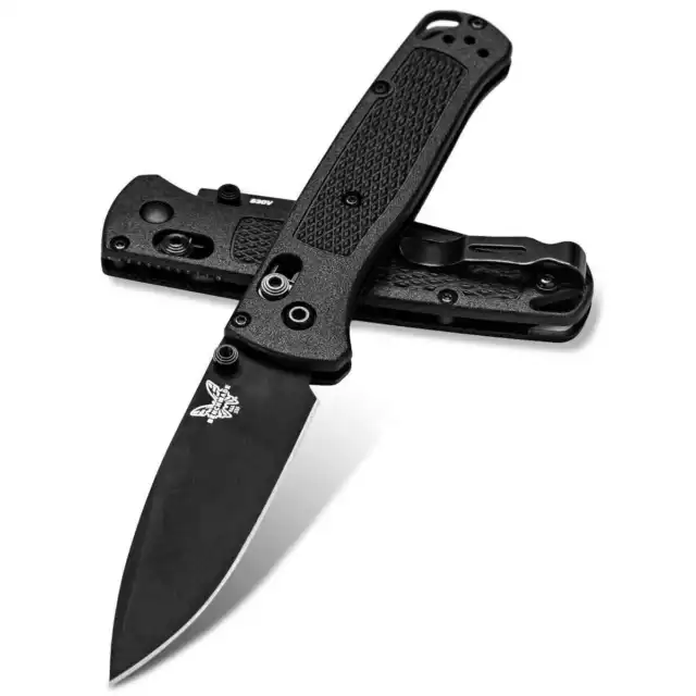 Benchmade 535BK-2 Bugout 3.24" CPM-S30V Black Plain Drop-Point Folding Knife