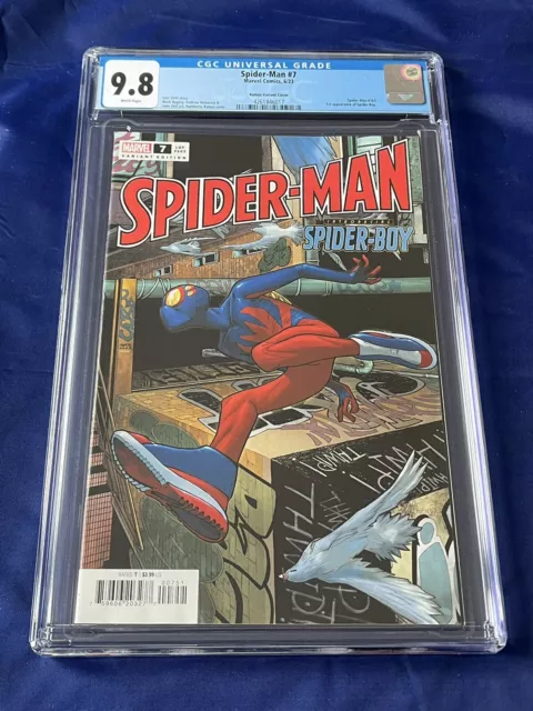 Spider-Man #7 2023 CGC 9.8 Spider-Boy Humberto Ramos Top Secret Spoiler