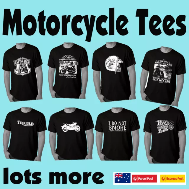 Funny Motorbike T-Shirts Biker Motorcycle Cafe Racer Mens t shirt Fathers Day
