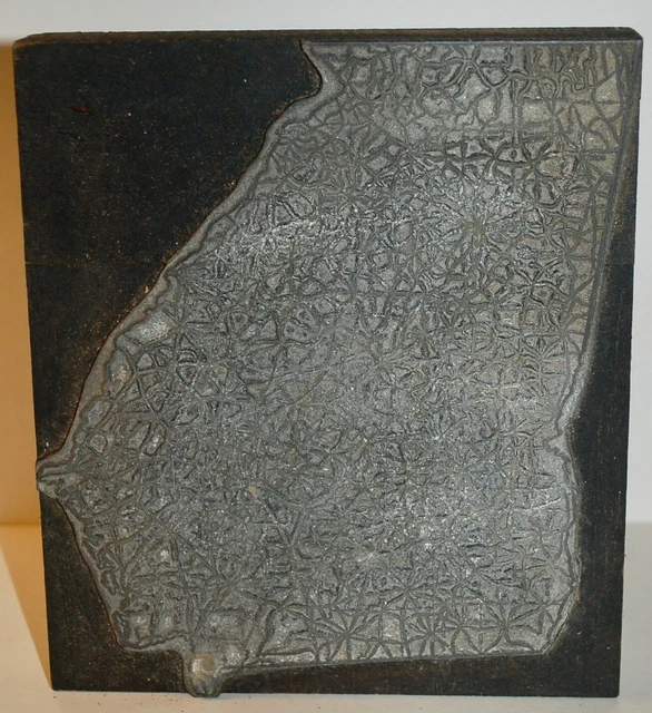 Vintage Type Press Print block- State of Georgia