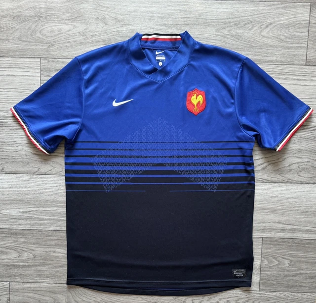 Maillot Rugby France U20 2010-2011 Nike Bleu Taille XXL - Occasion