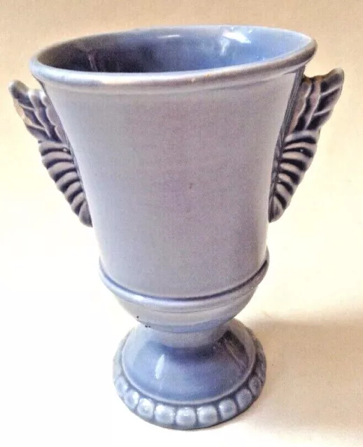 Vintage Winged Urn Ceramic Vase Sky Blue Red Wing 1090 RED WING POTTERIES