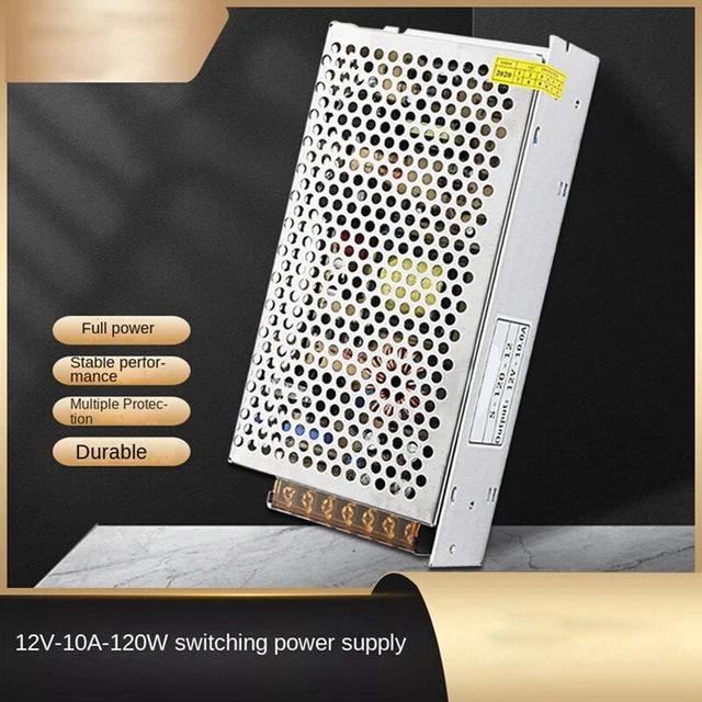 1 Stück 12V Schaltnetzteil 240W 10A DC Lichtleistenantrieb Netzteil Weiß Me3727