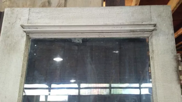 Antique Vintage Wood Wooden Exterior Entry Door With Window *FOR RESTORATION* 4