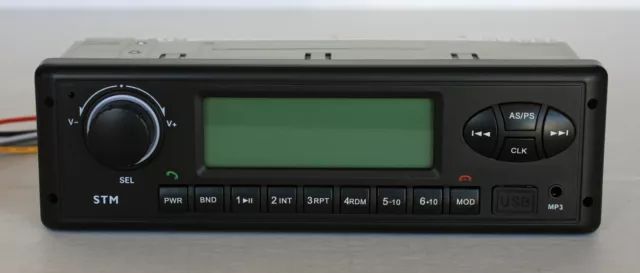 24 volt radio for Kobelco compact Excavator / Trackhoe  AM/FM/WB/USB/Aux In/BT