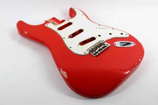 MJT Official Custom Vintage Aged Nitro Guitar Body Mark Jenny VTS Fiesta Red