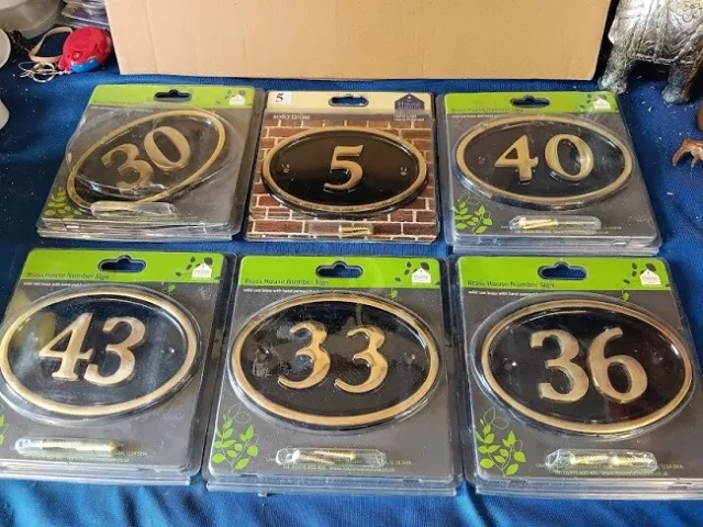 Oval Brass House Number Signs Solid Cast Brass Quality Heavy Duty Sign's