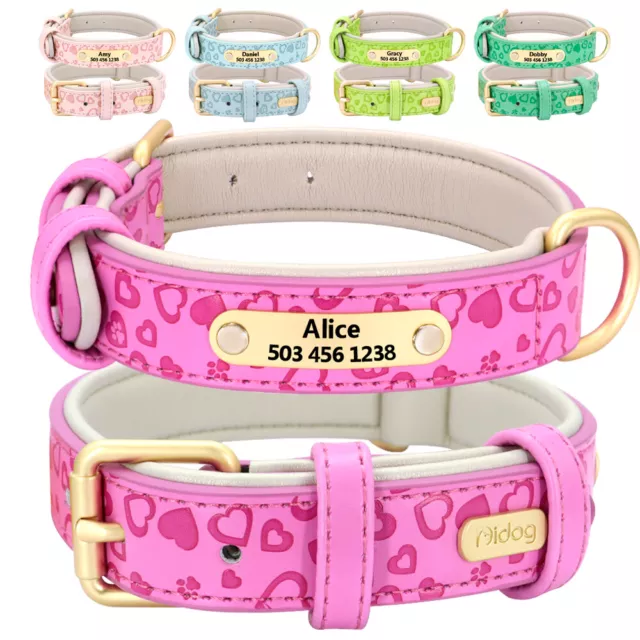 Personalisiertes Leder Hundehalsband Halsband Französische Bulldogge Verstellbar