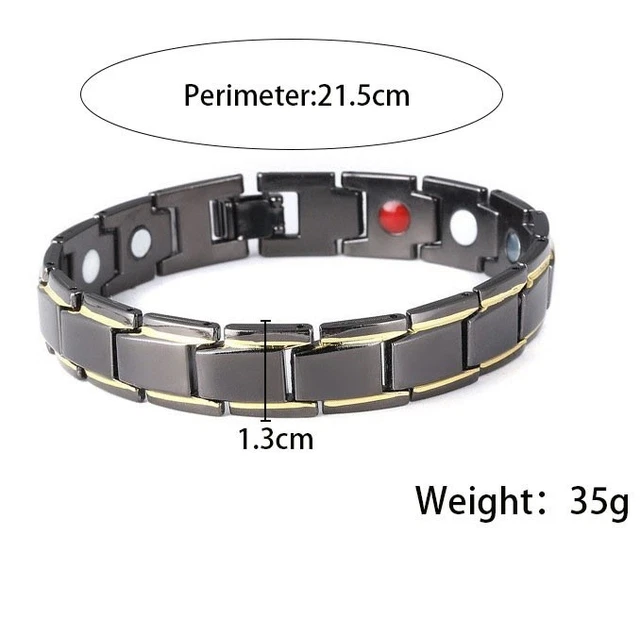 FOR MEN'S ADJUSTABLE Magnetic Bracelet with Carbon Fiber and Alloy ...