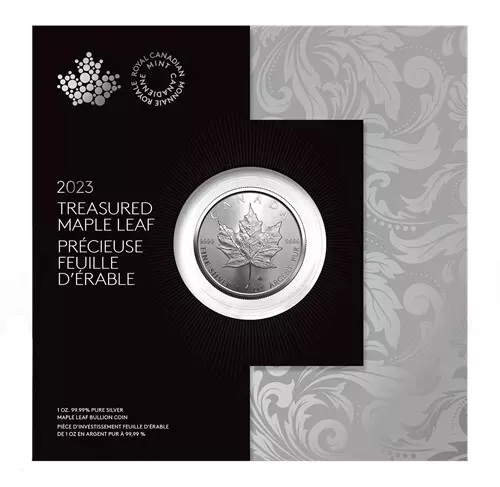 2023 CANADA $5 Treasured Maple Leaf .9999 1oz Pure Silver Bullion Coin