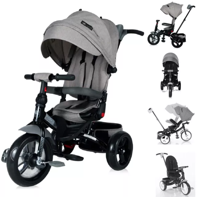 B-Ware Lorelli Tricycle Jaguar 4 in 1 Schiebestange Sitz drehbar, dunkelgrau