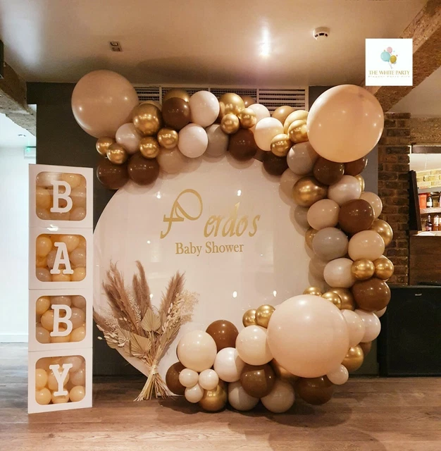 HIRE PERSONALISED ACRYLIC Backdrop, Balloon Garland, Plinths & Baby