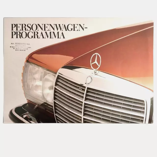 Mercedes Personenwagen Programma Brochure Poster 1979 W123 W116 R107 W100 (NL)