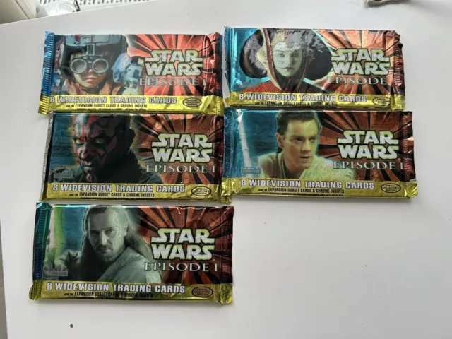 1999 Topps Star Wars Episode 1 Widevision Sammelkarten Packungen, versiegelt