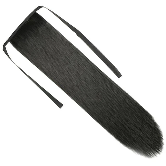 EORPAVU Pferdeschwanz-Perücke – Schwarzer Langer Pferdeschwanz, 60 Cm, Mit Klettclip Für Damen & Mädchen