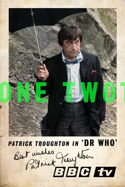 PATRICK TROUGHTON DOCTOR WHO SIGNED AUTOGRAPH PHOTO 7½ x 5 inches PRE-PRINTED