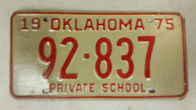 Plaque D’immatriculation Vintage Oklahoma (USA) Pour Déco Ou Vélo Ancien