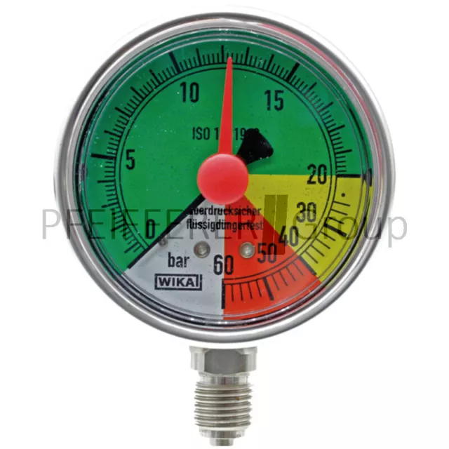 WIKA Pflanzenschutzmanometer Druckbereich (bar) 0-20-40-60