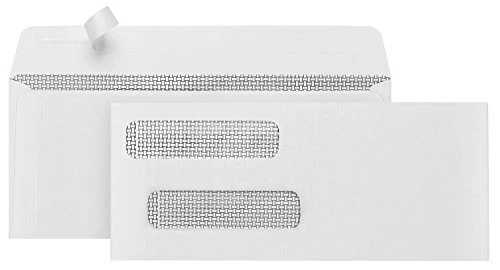 500#8 Self Seal Double Window Security Envelopes Designed for QuickBooks Chec...