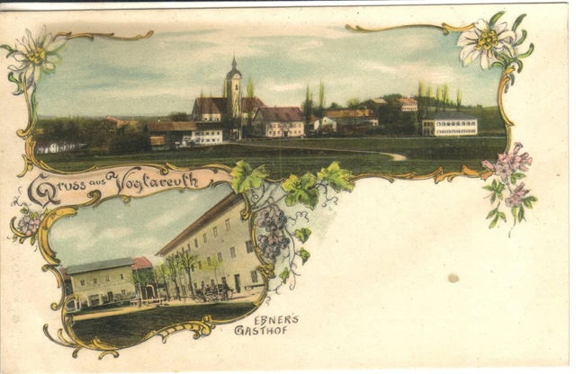 AK Vogtareuth Wasserburg Rosenheim Ebners Gasthof ungelaufen  SELTEN !!!