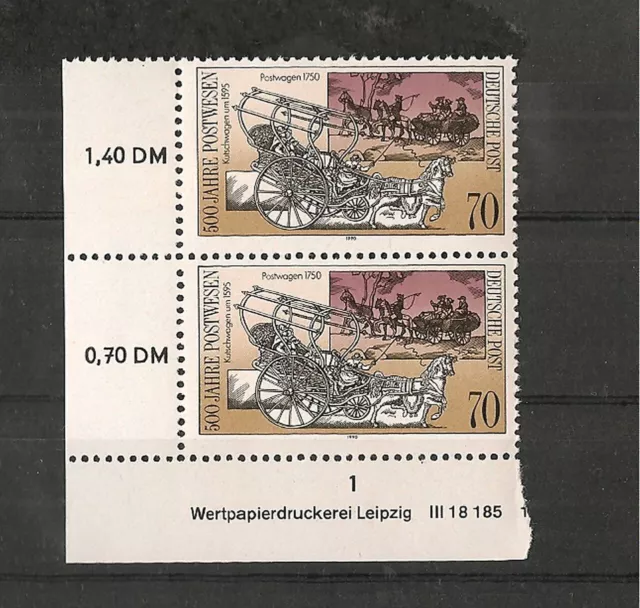 DDR  1990 Minr.3356/3356DV** S-Paare, Einwandfrei, mit Druckvermerk ,Postfrisch
