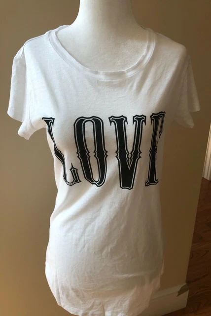 T-shirt Zadig & Voltaire Skinny Love Blanc Taille L - Graphique, Neuf Avec étiquettes, Thème Amour