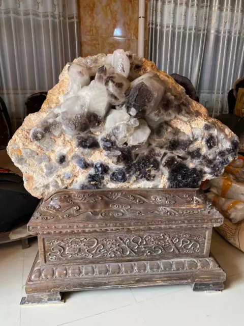 3300LB Natural Old ore White,Smoky,Amethyst Symbiosis Quartz Crystal specimen ZJ